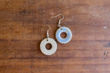 Blue Donut Ceramic Earrings