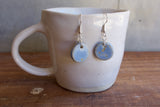 Blue Round Ceramic Earrings