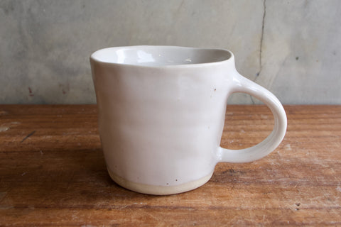 White Hand Built Mug