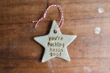 Sweary Star Decoration