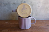 "Flip the bird" Carved Coffee Cup
