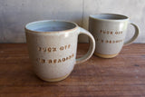 "Fuck off I'm reading" Extra Large Mug
