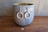 Speckled Circle Ceramic Earrings