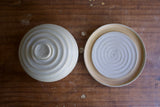 White Swirly Butter Dish