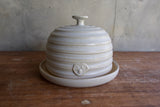 White Swirly Butter Dish