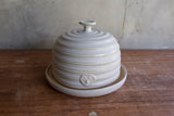 White Swirly Butter Dish