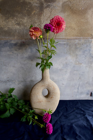 Hand Built Donut Vase